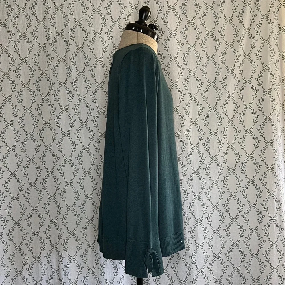 Talbots Green-Blue Long-Sleeve Blouse - Picture 5 of 6
